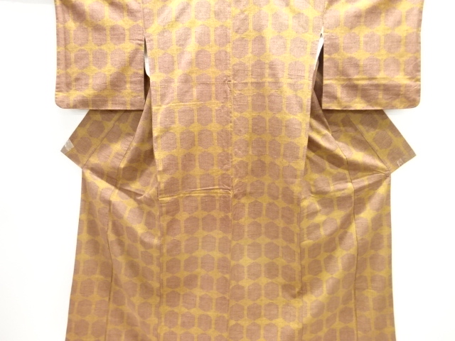 JAPANESE KIMONO / ANTIQUE KIMONO / SILK / TSUMUGI / WOVEN KIKKO